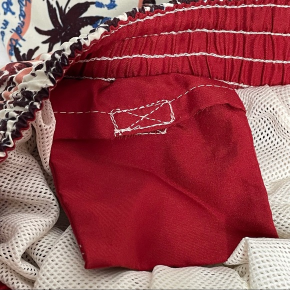 Caribbean Joe Swim Shorts Drawstring Tropical Sz M - Picture 7 of 13